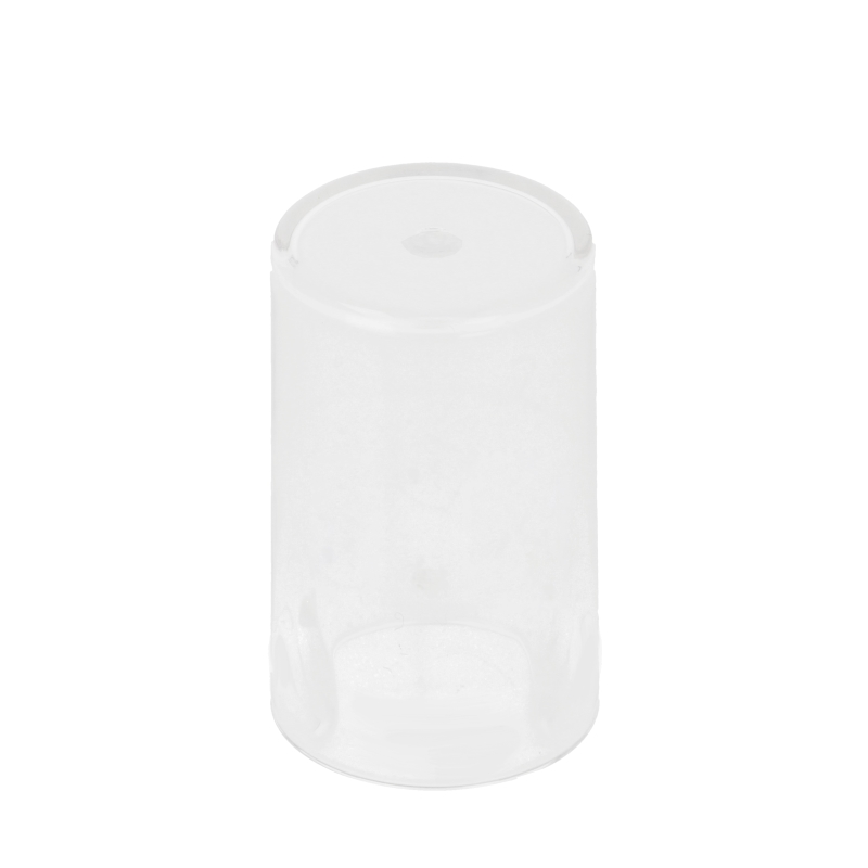 28OC45C, 28mm, Clear, Smooth Wall, PET, Push-on, Overcaps
