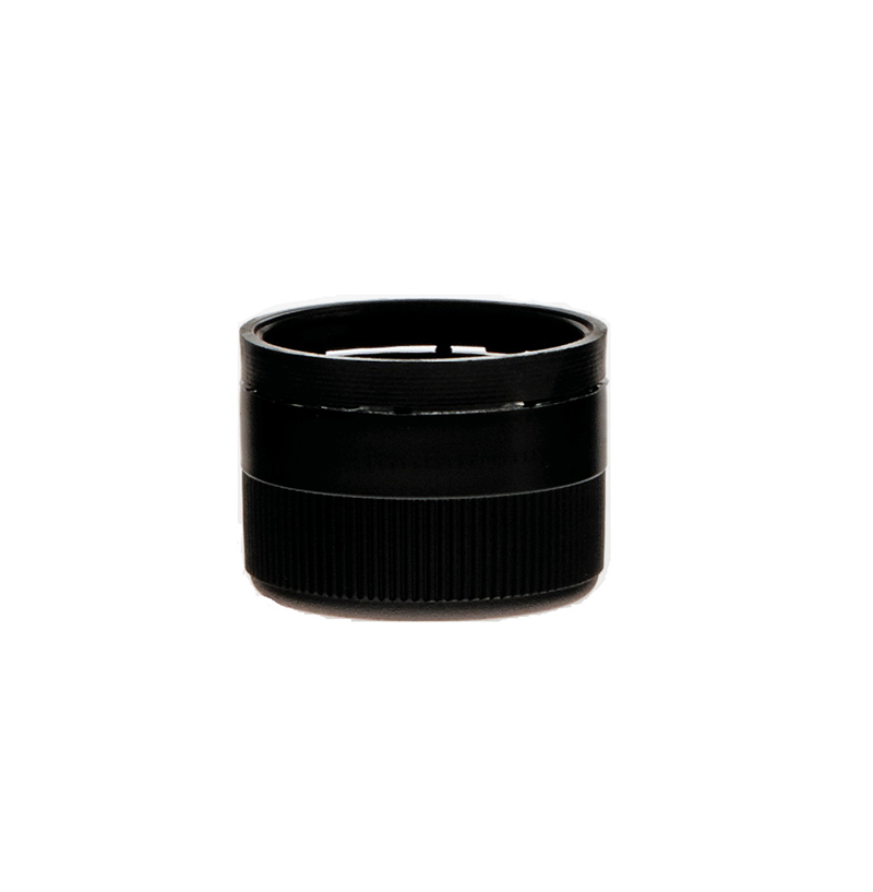 315TEPCB, 31.5mm, Black, Ribbed, Mixed, Boreseal, Child Resistant / Tamper Evident Caps