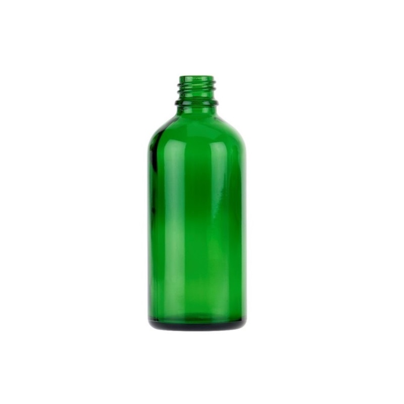 AU100G, 100ml, Green, Glass, GL18, Screw TE, Dropper Bottles