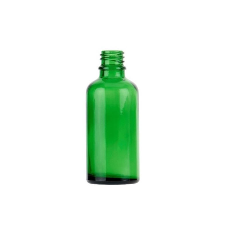 AU50G, 50ml, Green, Glass, GL18, Screw TE, Dropper Bottles