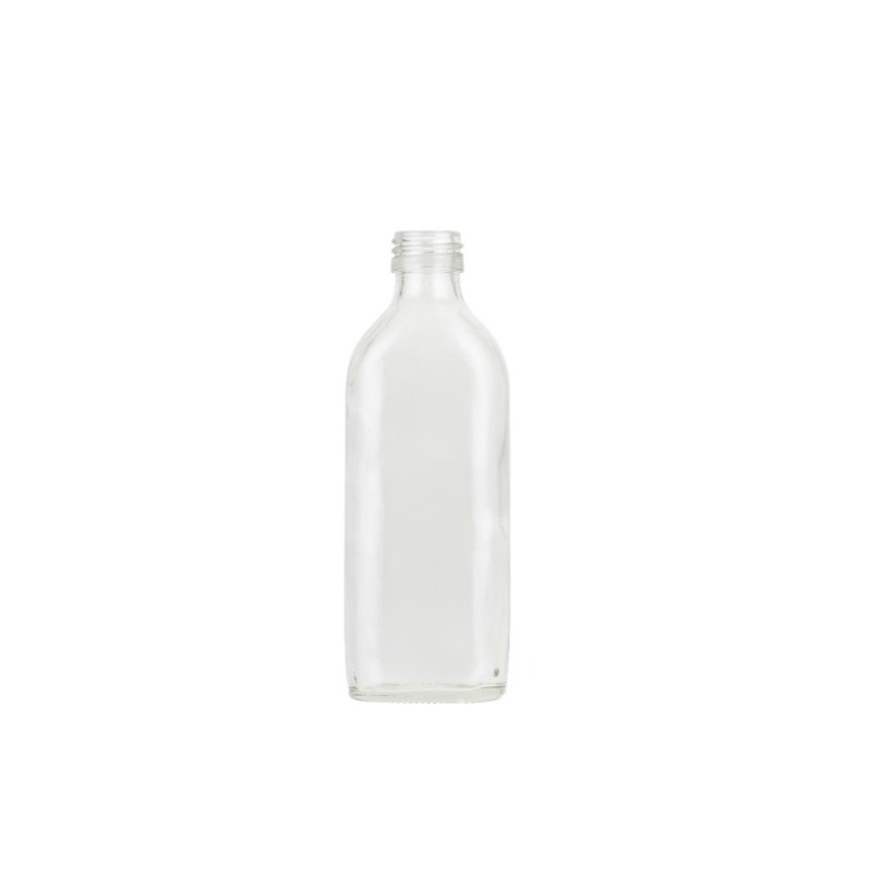 BSF200C, 200ml, Clear, Glass, ROPP28, Screw, 16.5, Medical Oblong Bottles