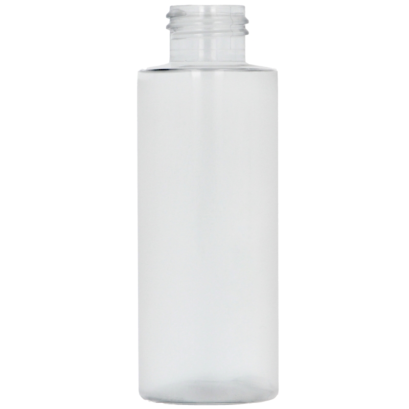 CY100CT, 100ml, Clear, PET, 24/410, Screw, 16.5, Cylindrical Bottles