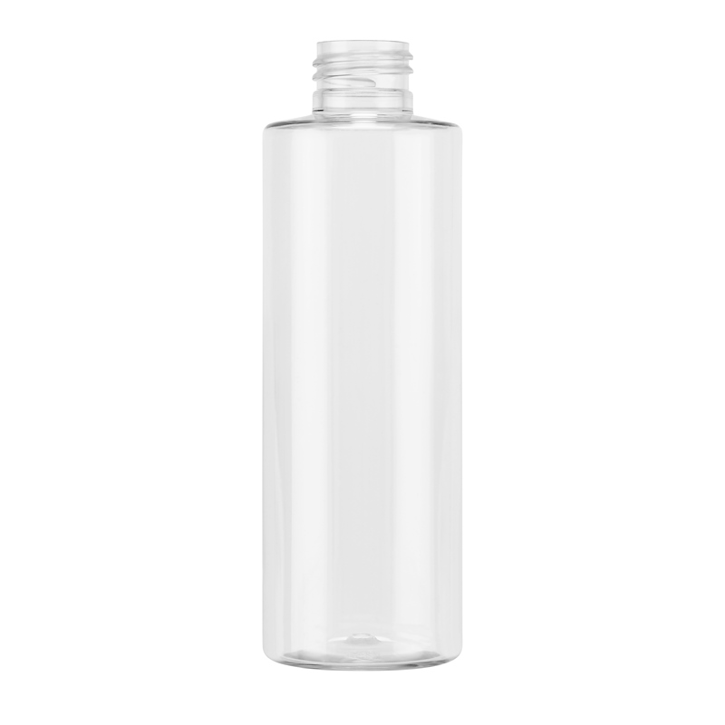 CY2001CT, 200ml, Clear, PET, 24/410, Screw, 18.9, Cylindrical Bottles