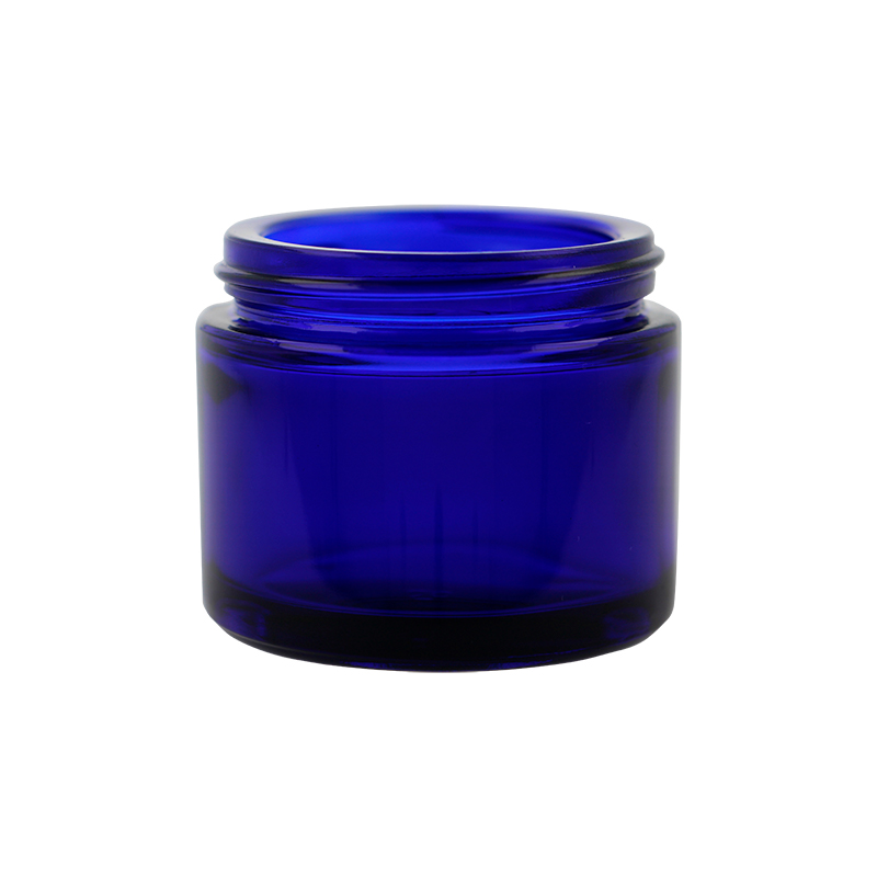 ECJ60B, 60ml, Blue, Glass, R3/58, Screw, Cosmetic Glass Jars