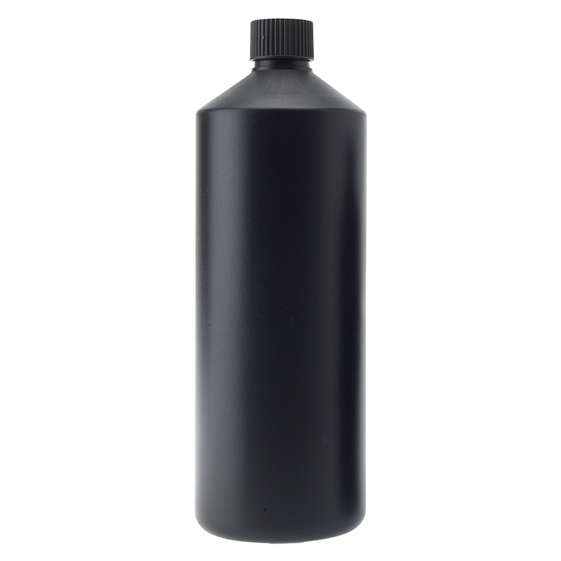 GPBS1LBK, 1L, Black, HDPE, 28/410, Screw, 21.8, Swipe Bottles