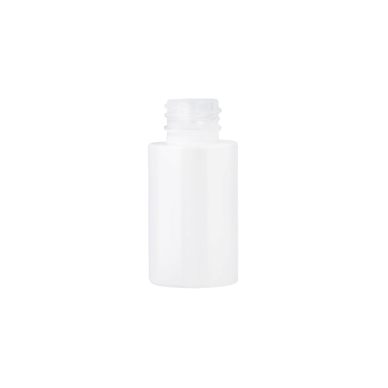 MCR15CGW, 15ml, White, Glass, 20/410, Screw, 10.3, Cosmetic Glass Bottles