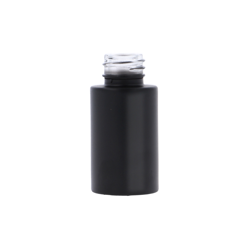 MCR15CMB, 15ml, Black, Glass, 20/410, Screw, 10.3, Cosmetic Glass Bottles
