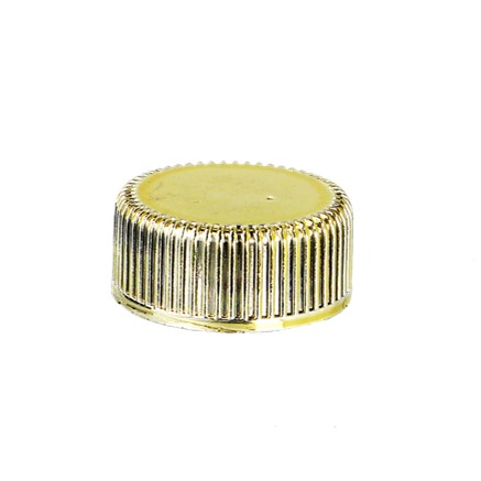 R322PEGG, 22mm, Gold, Ribbed, PP, EPE, Plain Caps