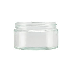 ROJ220C_, 220ml, Clear, Glass, R3/89, Screw, Cosmetic Glass Jars
