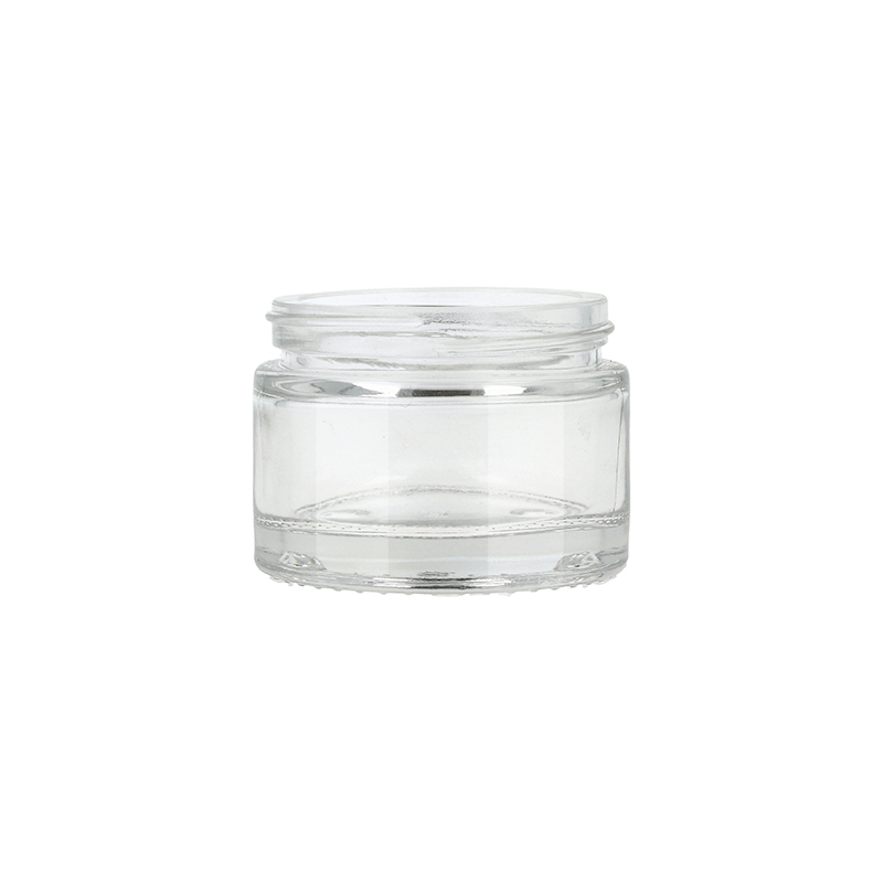 ROJ50C, 50ml, Clear, Glass, R3/58, Screw, Cosmetic Glass Jars