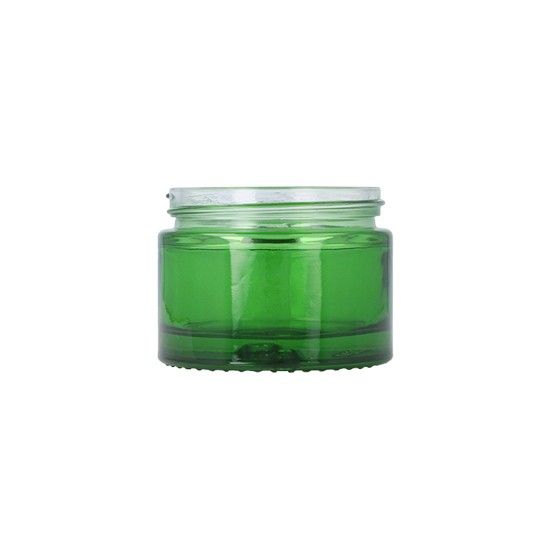 ROJ50CG, 50ml, Green, Glass, R3/58, Screw, Cosmetic Glass Jars