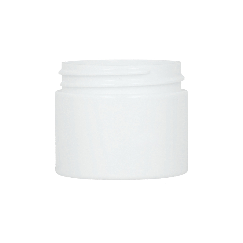 SSJ50WTG, 50ml, White, PETG, R3/48, Screw, Cosmetic Plastic Jars